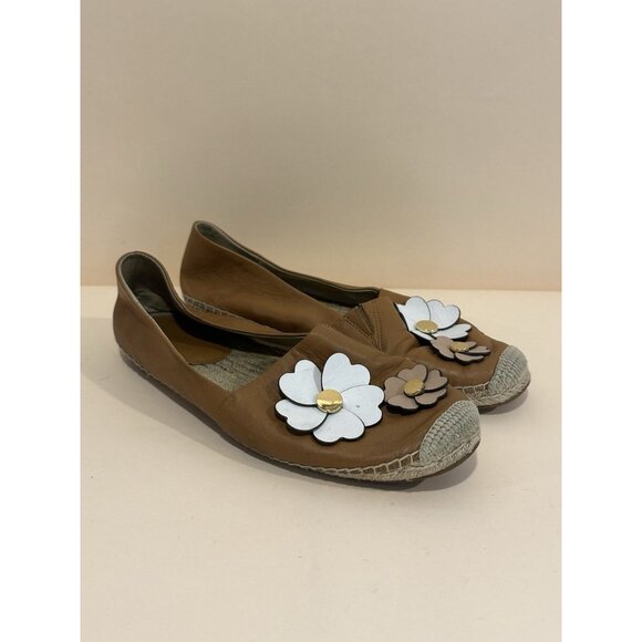 Michael Kors Shoes - Michael‎ Kors Brown Leather Daisy Flats Size 9.5